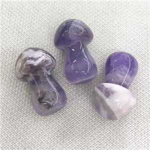 dogtooth Amethyst mushroom charm, no hole, approx 25-38mm