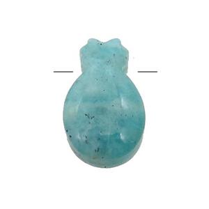 green Amazonite pineapple pendant, approx 10-16mm