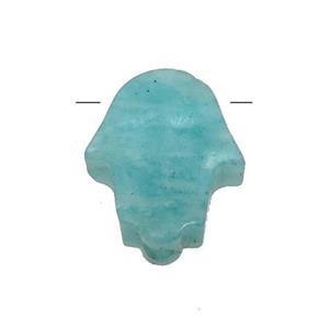 green Amazonite hamsahand pendant, approx 11-13mm