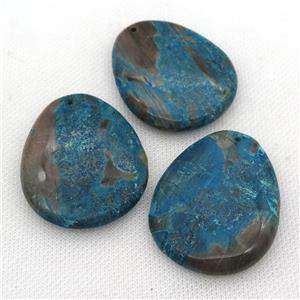 blue Ocean Jasper teardrop pendant, dye, approx 40-50mm