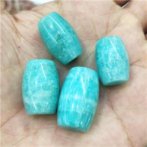 green Russian Amazonite barrel Beads, approx 16-25mm