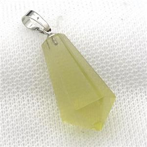 Lemon Quartz pendulum pendant, approx 17-30mm