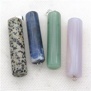 mix Gemstone column pendant, approx 13-50mm