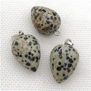 Dalmatian Jasper Pendulum Pendant, approx 15-20mm