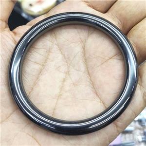 black Hematite bangle, approx 7mm, 55mm dia