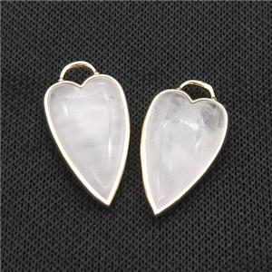 Clear Quartz Arrowhead Pendant Gold Plated, approx 18-35mm