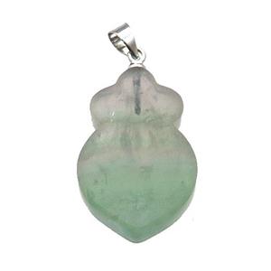 Fluorite Shield Pendant, approx 17-26mm