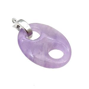 Amethyst Pignose Pendant, approx 18-25mm