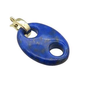 Blue Lapis Pignose Pendant, approx 18-25mm