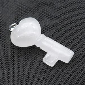 Clear Quartz Key Pendant, approx 22-40mm