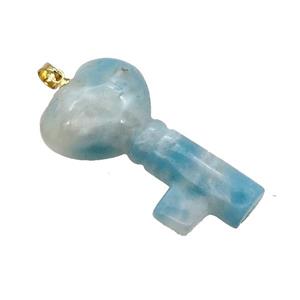 Amazonite Key Pendant, approx 22-40mm