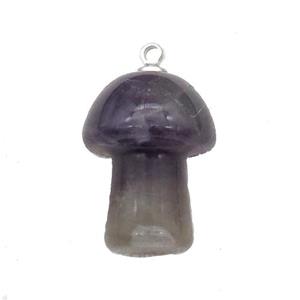 Amethyst Mushroom Pendant, approx 15-20mm