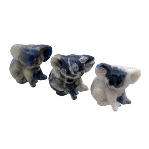 Blue Sodalite Koala No Hole, approx 25-30mm