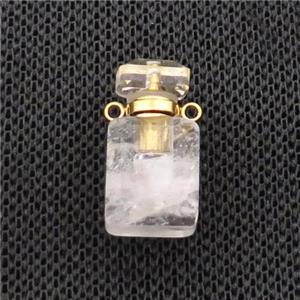 Natural Clear Quartz Perfume Bottle Pendant, approx 10-18mm