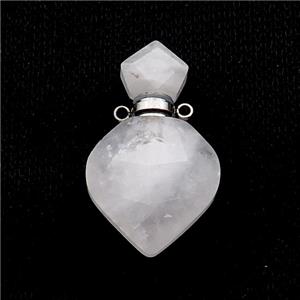 Natural Clear Quartz Perfume Bottle Pendant, approx 18-30mm