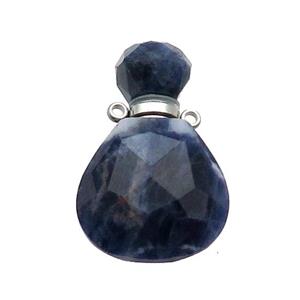 Natural Blue Sodalite Perfume Bottle Pendant, approx 17-24mm