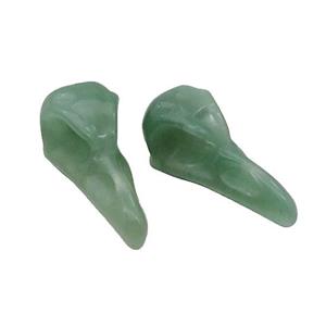 Green Aventurine Raven Pendant Undrilled, approx 15-30mm