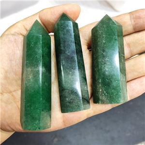 Green Strawberry Quartz Tower Undrilled, approx 20-90mm