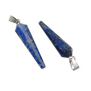 Natural Lapis Lazuli Pendulum Pendant Purple, approx 8-30mm