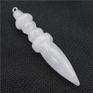 Natural Clear Quartz Pendulum Pendant, approx 14-65mm