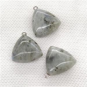 Natural Labradorite Triangle Pendant, approx 25mm