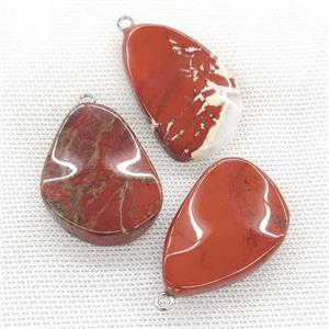 Red Jasper Teardrop Pendant Twist, approx 25-40mm