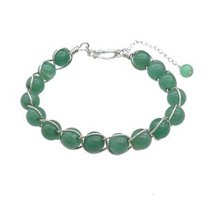 Natural Green Aventurine Bracelets, approx 8mm