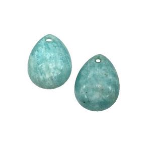 Natural Green Amazonite Teardrop Pendant, approx 10-14mm