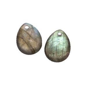 Natural Labradorite Teardrop Pendant, approx 10-14mm