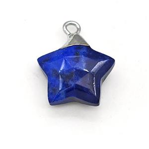 Natural Blue Sodalite Star Pendant, approx 14mm