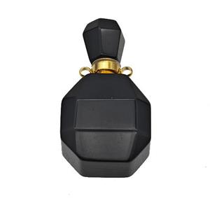 Natural Black Obsidian Perfume Bottle Pendant, approx 20-35mm