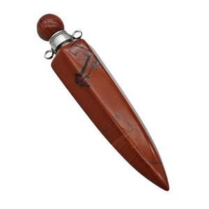 Natural Red Jasper Perfume Bottle Pendant Bullet, approx 12-60mm