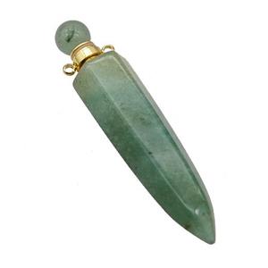 Natural Green Aventurine Perfume Bottle Pendant Bullet, approx 12-60mm