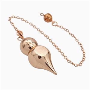 Alloy Pendulum Pendant With Chain Rose Gold, approx 14-40mm, 8mm, 16cm length