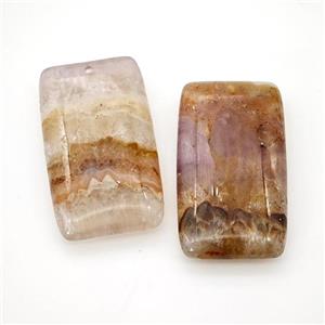 Natural Aurora Amethyst Agate Rectangle Pendant, approx 20-35mm