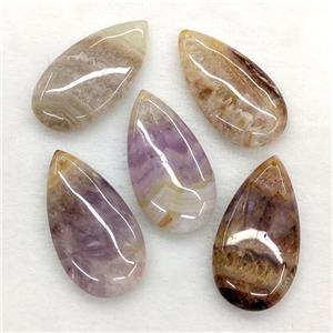 Natural Aurora Amethyst Agate Teardrop Pendant, approx 20-40mm