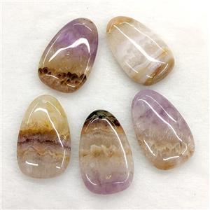 Natural Aurora Amethyst Agate Teardrop Pendant, approx 20-32mm