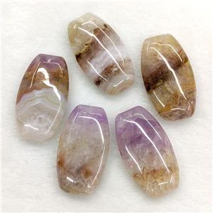 Natural Aurora Amethyst Agate Rectangle Pendant, approx 20-32mm