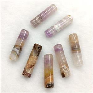 Natural Aurora Amethyst Agate Column Pendant, approx 8-30mm