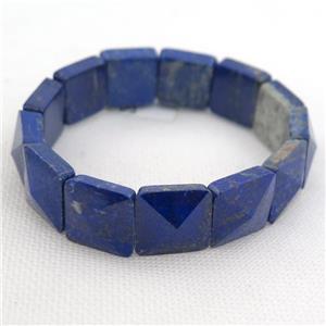 natural Lapis Bracelets, stretchy, approx 15mm