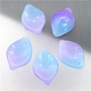 jadeite glass leaf beads, approx 13-18mm