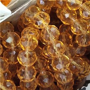 Ambergold Chinese Crystal Glass Beads Faceted Rondelle, approx 8mm, 66pcs per st