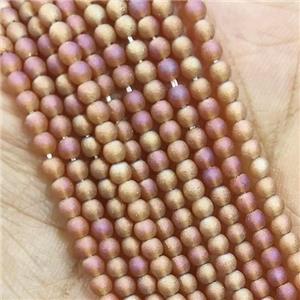 Champagne Glass Seed Beads Round Matte, approx 2.7mm