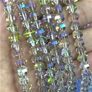 Crystal Glass Beads Cut Round, approx 8mm dia, 48pcs per st