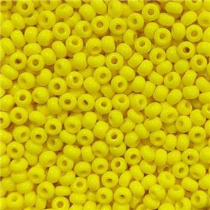 Yellow Glass Seed Beads Pony Rondelle A-Grade, approx 2mm, 3500pcs