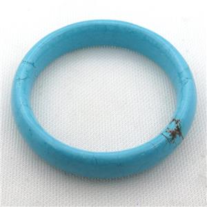 blue Magnesite Turquoise Bangle, approx 9-15mm, 67mm dia