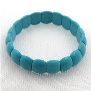 Magnesite Turquoise Bracelet, stretch, approx 10-13mm, 52mm dia