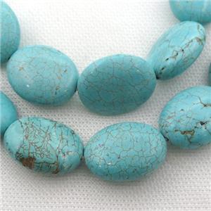 Magnesite Turquoise oval beads, approx 22-30mm