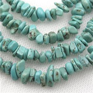 Magnesite Turquoise chip beads, approx 6-8mm