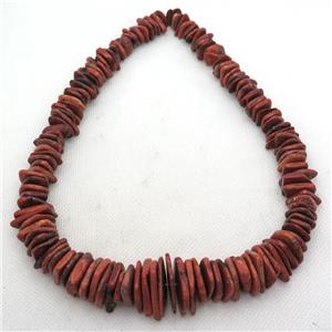 orange Magnesite Turquoise graduated beads, freeform, approx 10-25mm